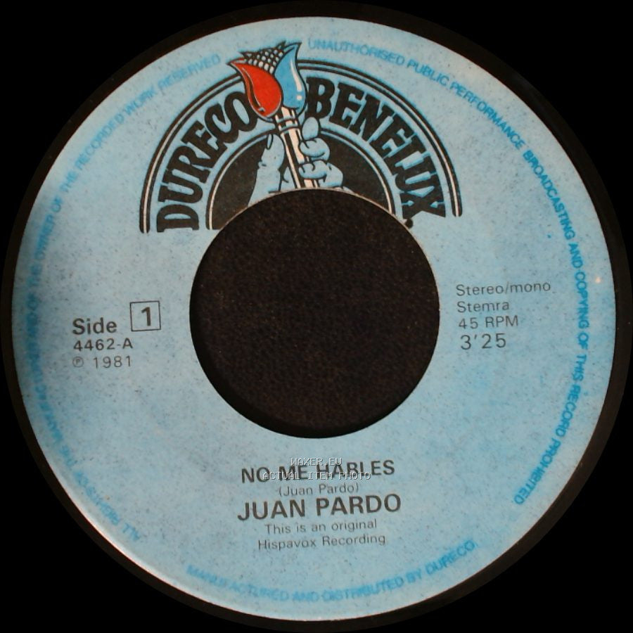 Juan Pardo - No Me Hables / Lo Siento Amor side A