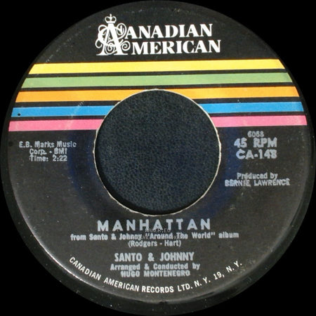 Santo & Johnny - Manhattan / Twistin' Bells side A