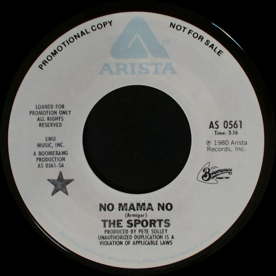 The Sports - Strangers On A Train / No Mama No side B