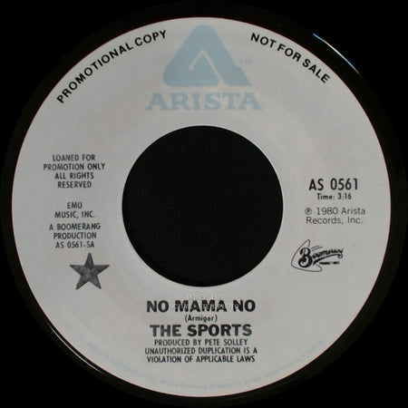 The Sports - Strangers On A Train / No Mama No side B