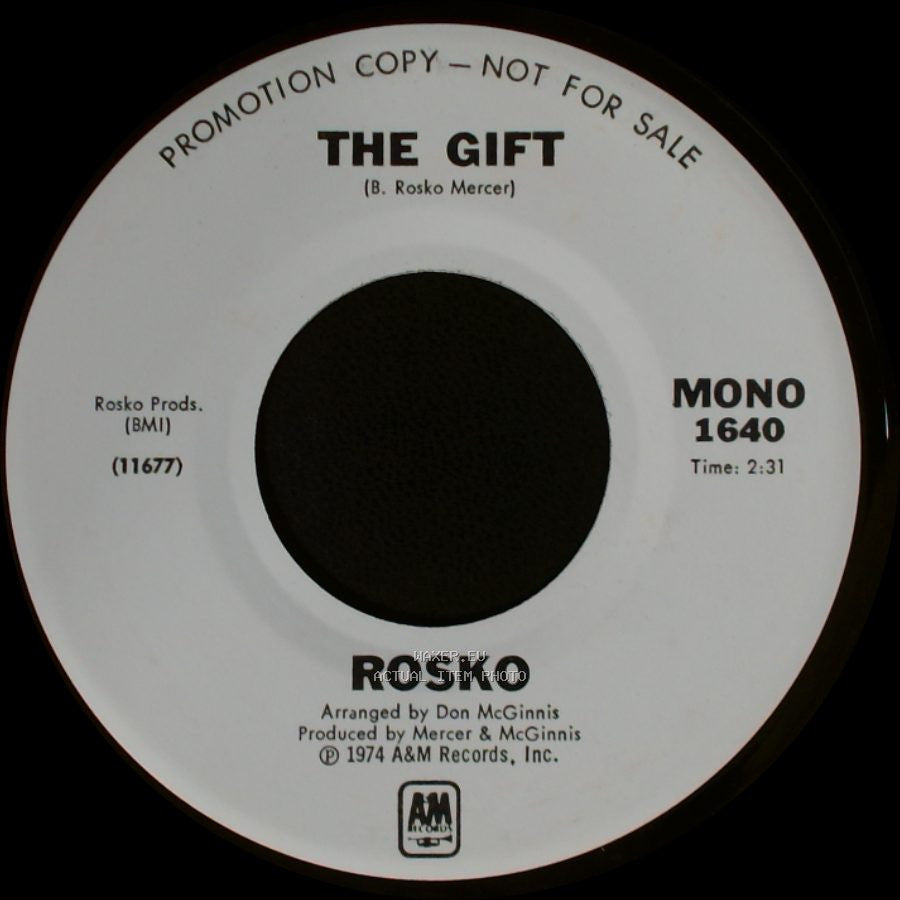 Rosko / Rosco - The Gift / The Gift side B