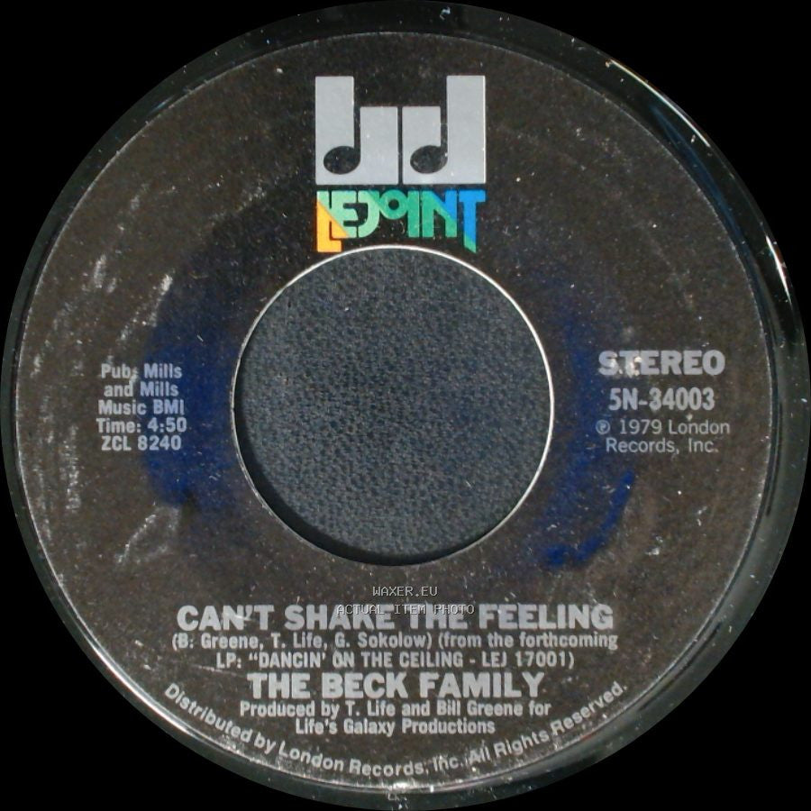 The Beck Family - Can't Shake The Feeling / Nobody But You side A