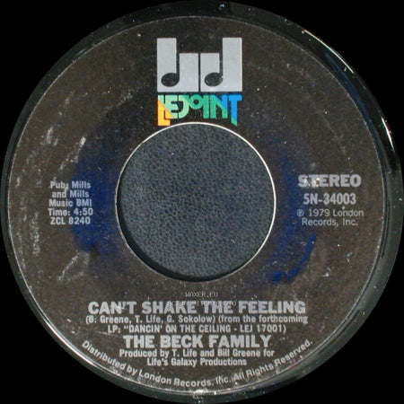 The Beck Family - Can't Shake The Feeling / Nobody But You side A