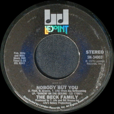 The Beck Family - Can't Shake The Feeling / Nobody But You side B