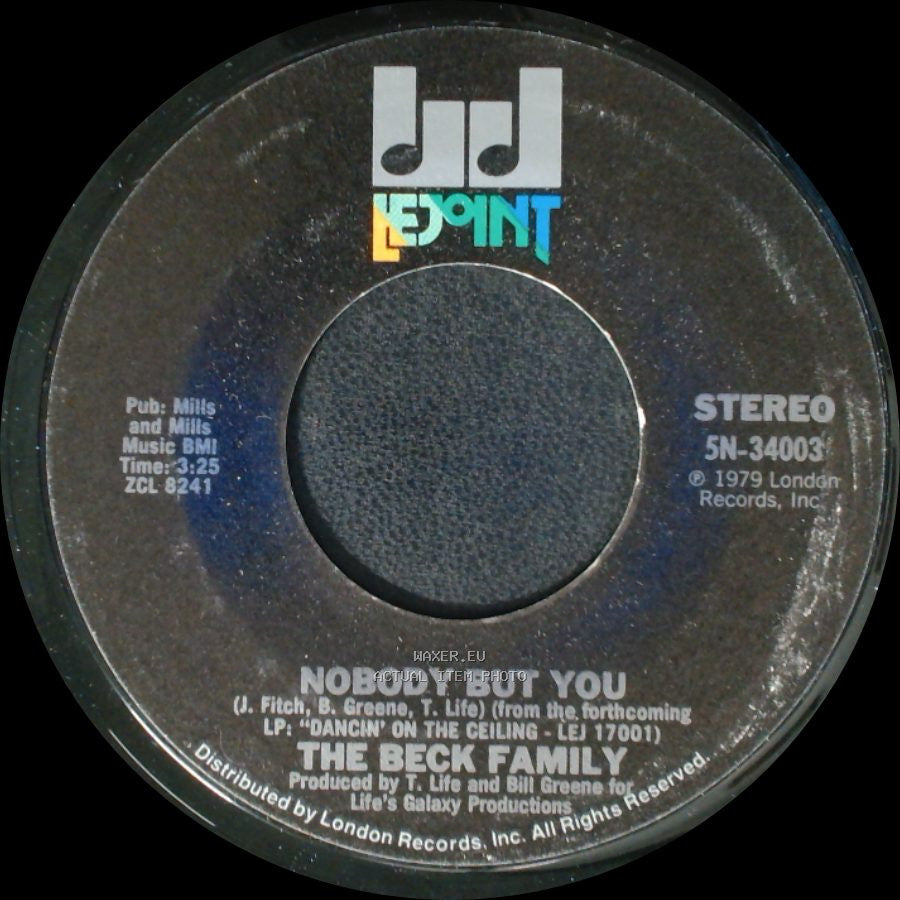 The Beck Family - Can't Shake The Feeling / Nobody But You side A
