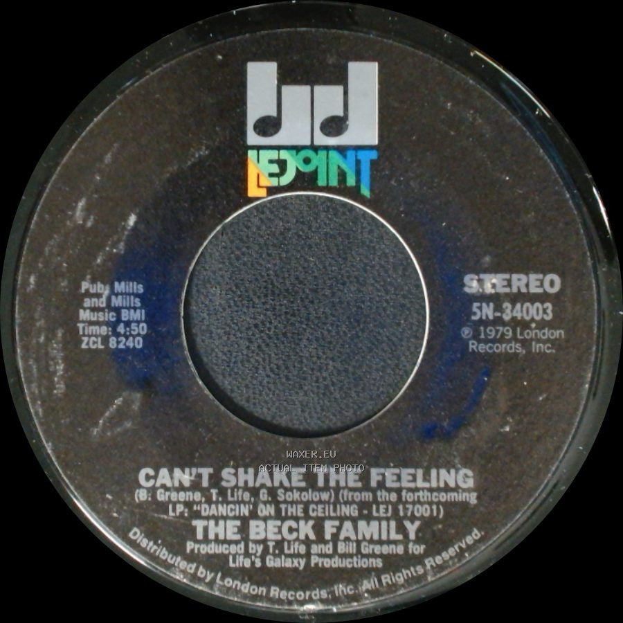The Beck Family - Can't Shake The Feeling / Nobody But You side B