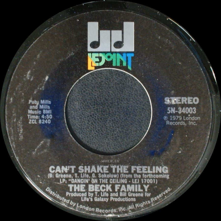 The Beck Family - Can't Shake The Feeling / Nobody But You side A