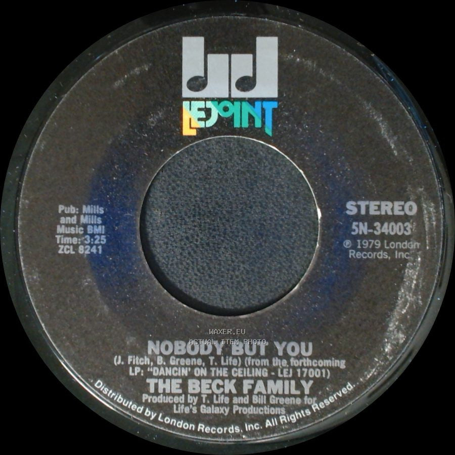 The Beck Family - Can't Shake The Feeling / Nobody But You side A