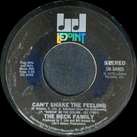 The Beck Family - Can't Shake The Feeling / Nobody But You side B