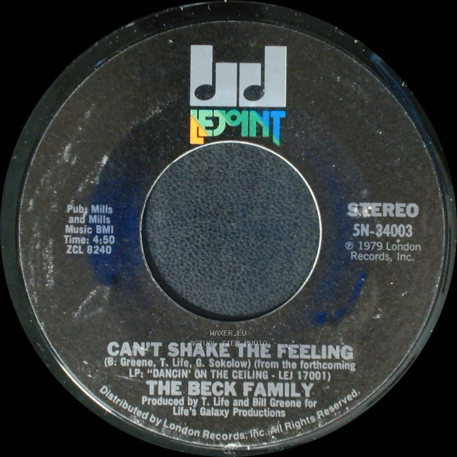The Beck Family - Can't Shake The Feeling / Nobody But You side A