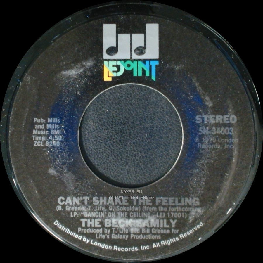 The Beck Family - Can't Shake The Feeling / Nobody But You side B