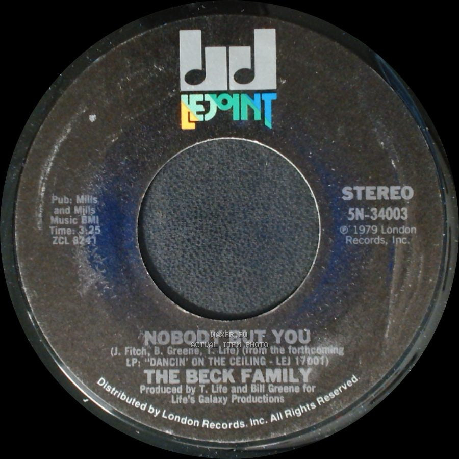 The Beck Family - Can't Shake The Feeling / Nobody But You side A