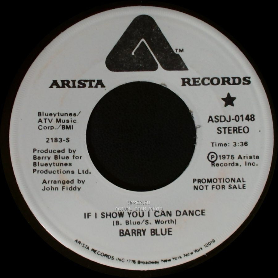 Barry Blue - If I Show You I Can Dance / If I Show You I Can Dance side B