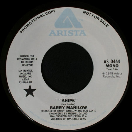 Barry Manilow - Ships / Ships side A