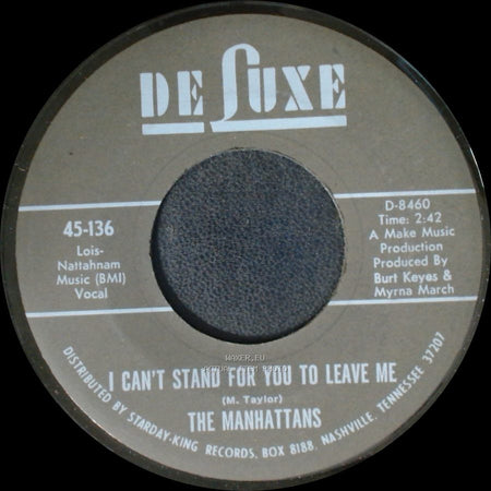 The Manhattans - I Can't Stand For You To Leave Me / Do You Ever side B