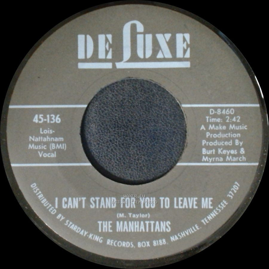 The Manhattans - I Can't Stand For You To Leave Me / Do You Ever side B
