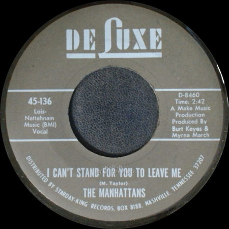 The Manhattans - I Can't Stand For You To Leave Me / Do You Ever side B