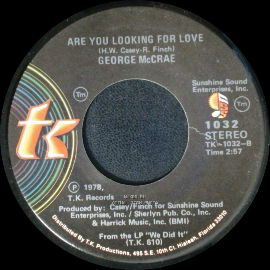 George Mccrae - I Want You Around Me / Are You Looking For Love side B