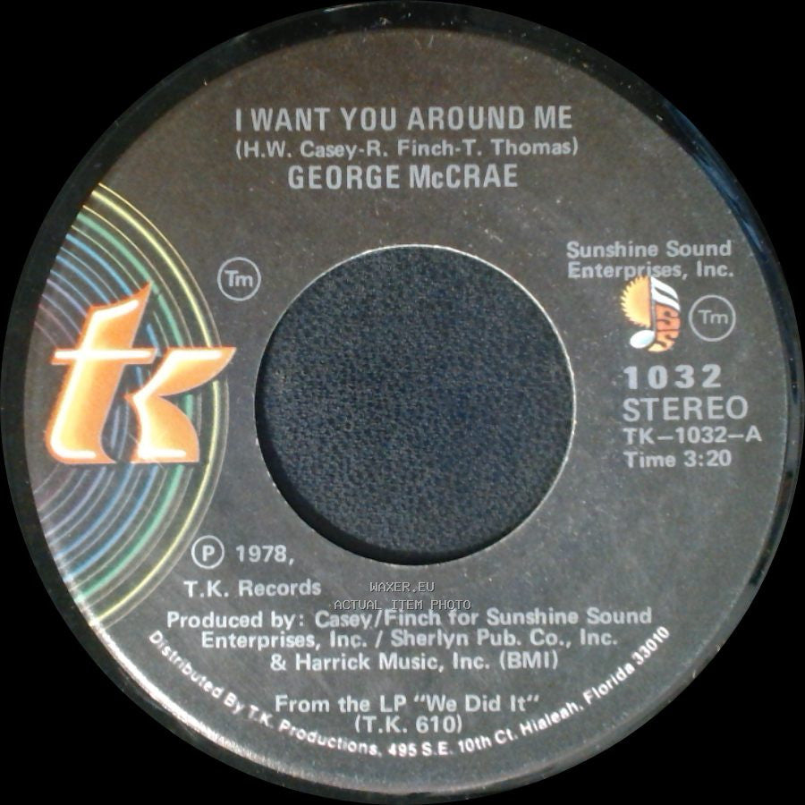 George Mccrae - Are You Looking For Love / I Want You Around Me side B