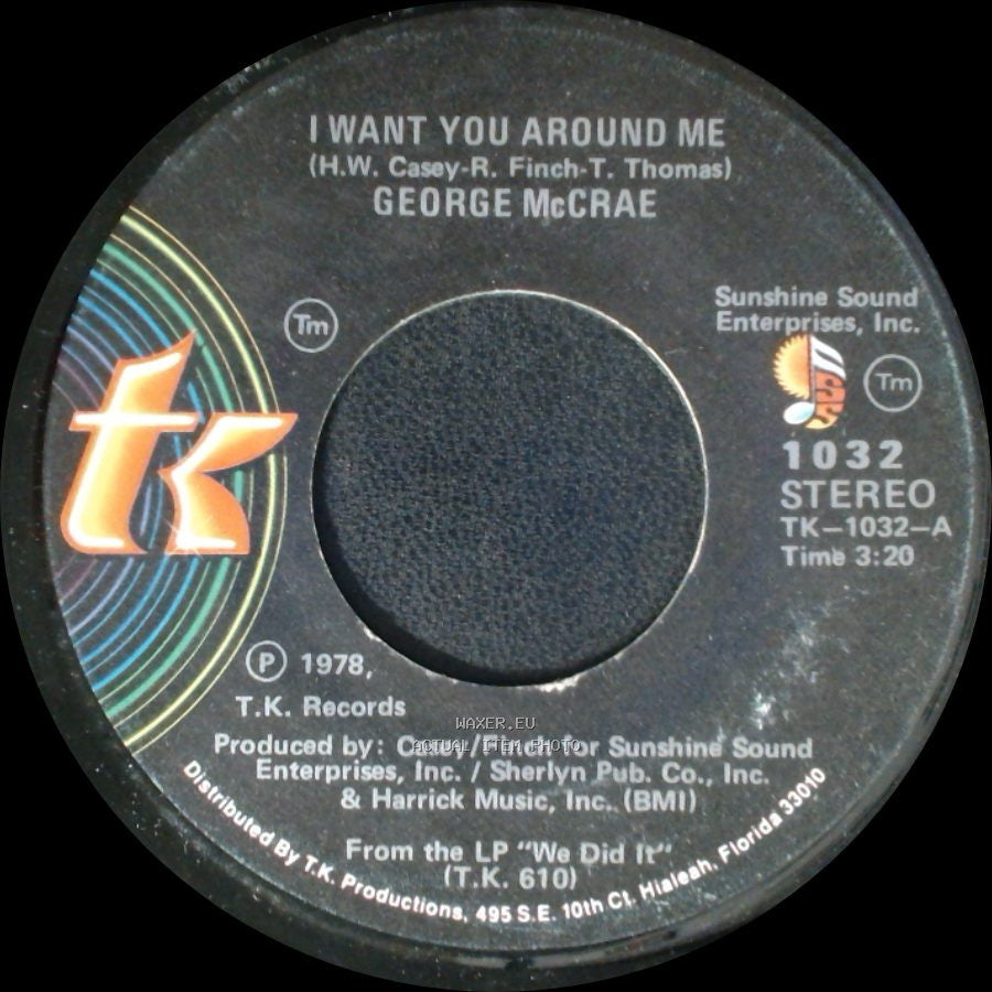 George Mccrae - Are You Looking For Love / I Want You Around Me side B