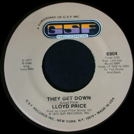 Lloyd Price - Trying To Slip (Away) / They Get Down side B
