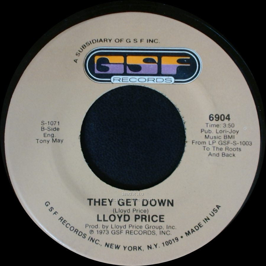 Lloyd Price - Trying To Slip (Away) / They Get Down side B
