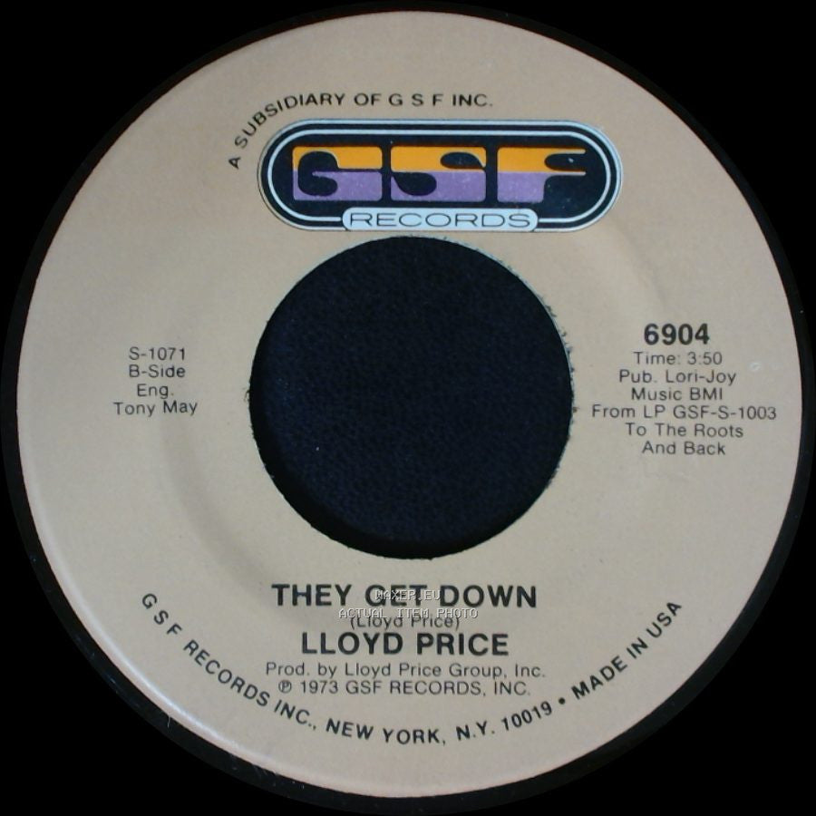 Lloyd Price - Trying To Slip (Away) / They Get Down side B