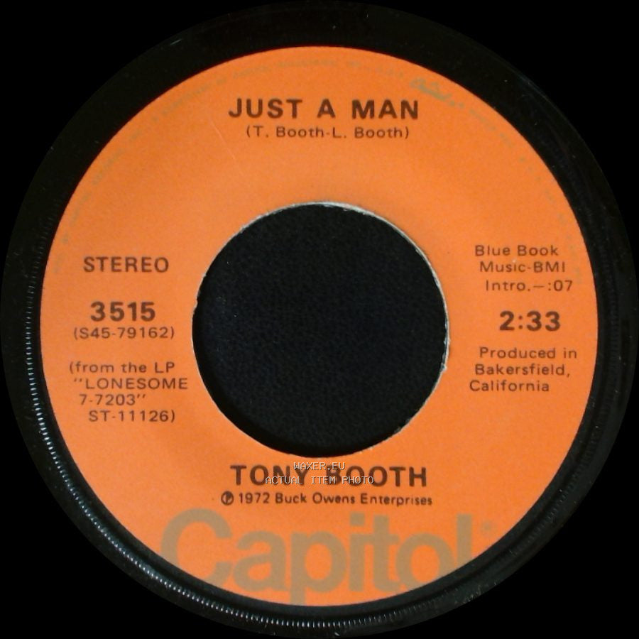 Tony Booth - When A Man Loves A Woman (The Way That I Love You) / Just A Man side A