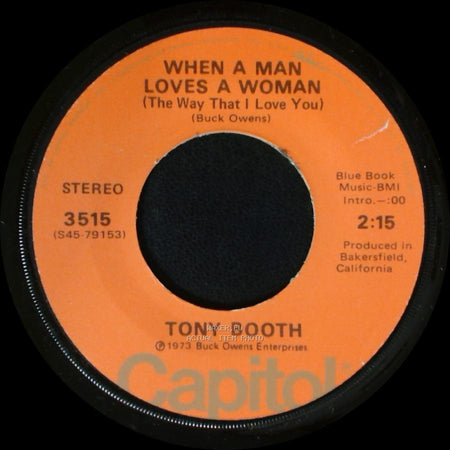 Tony Booth - When A Man Loves A Woman (The Way That I Love You) / Just A Man side B