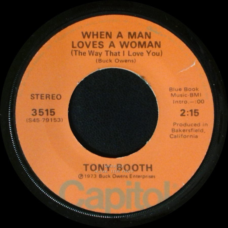 Tony Booth - When A Man Loves A Woman (The Way That I Love You) / Just A Man side A
