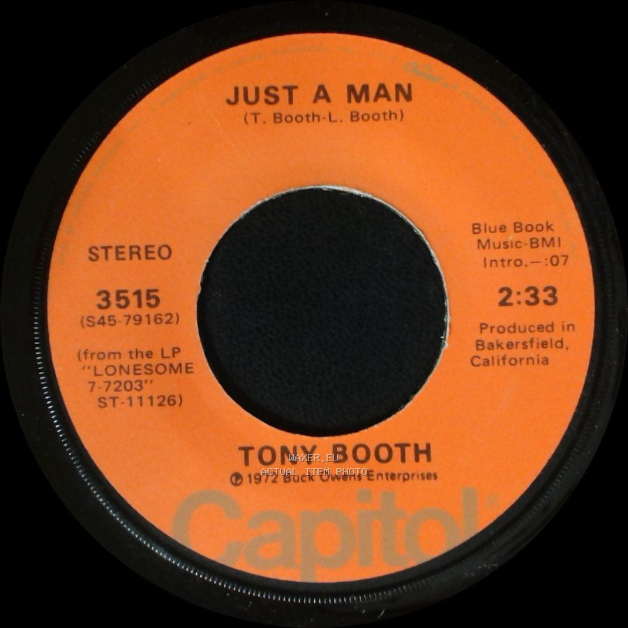 Tony Booth - When A Man Loves A Woman (The Way That I Love You) / Just A Man side B