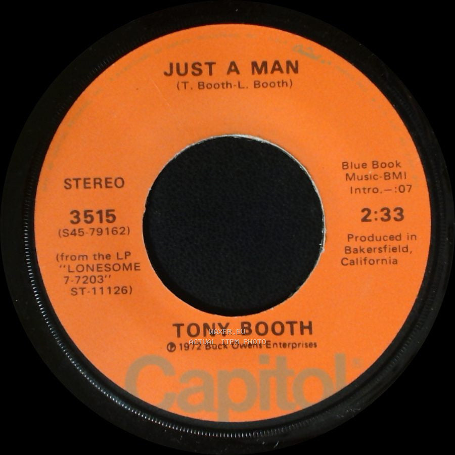 Tony Booth - When A Man Loves A Woman (The Way That I Love You) / Just A Man side A