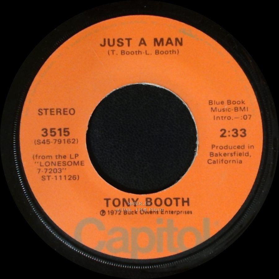 Tony Booth - When A Man Loves A Woman (The Way That I Love You) / Just A Man side B