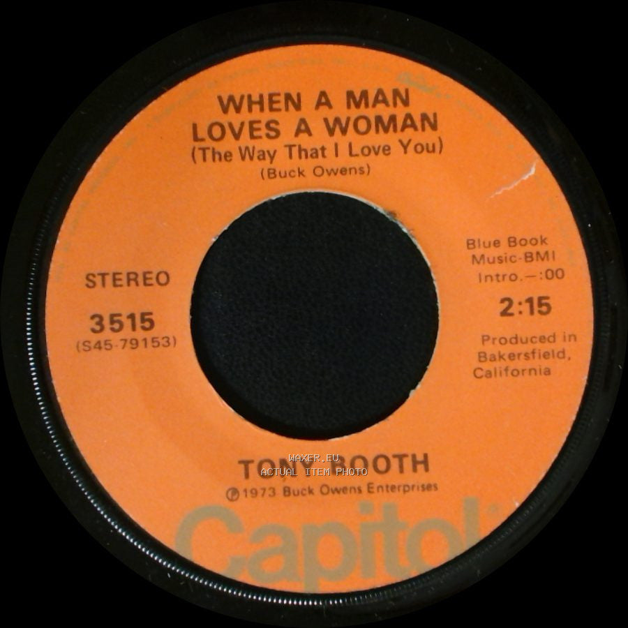Tony Booth - When A Man Loves A Woman (The Way That I Love You) / Just A Man side B