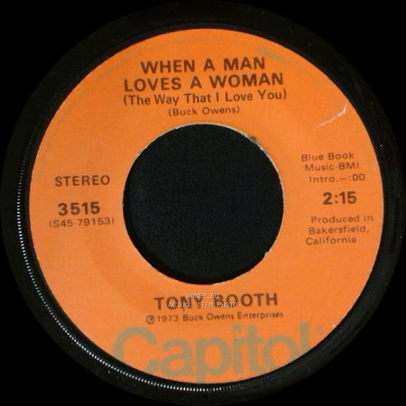 Tony Booth - When A Man Loves A Woman (The Way That I Love You) / Just A Man side B