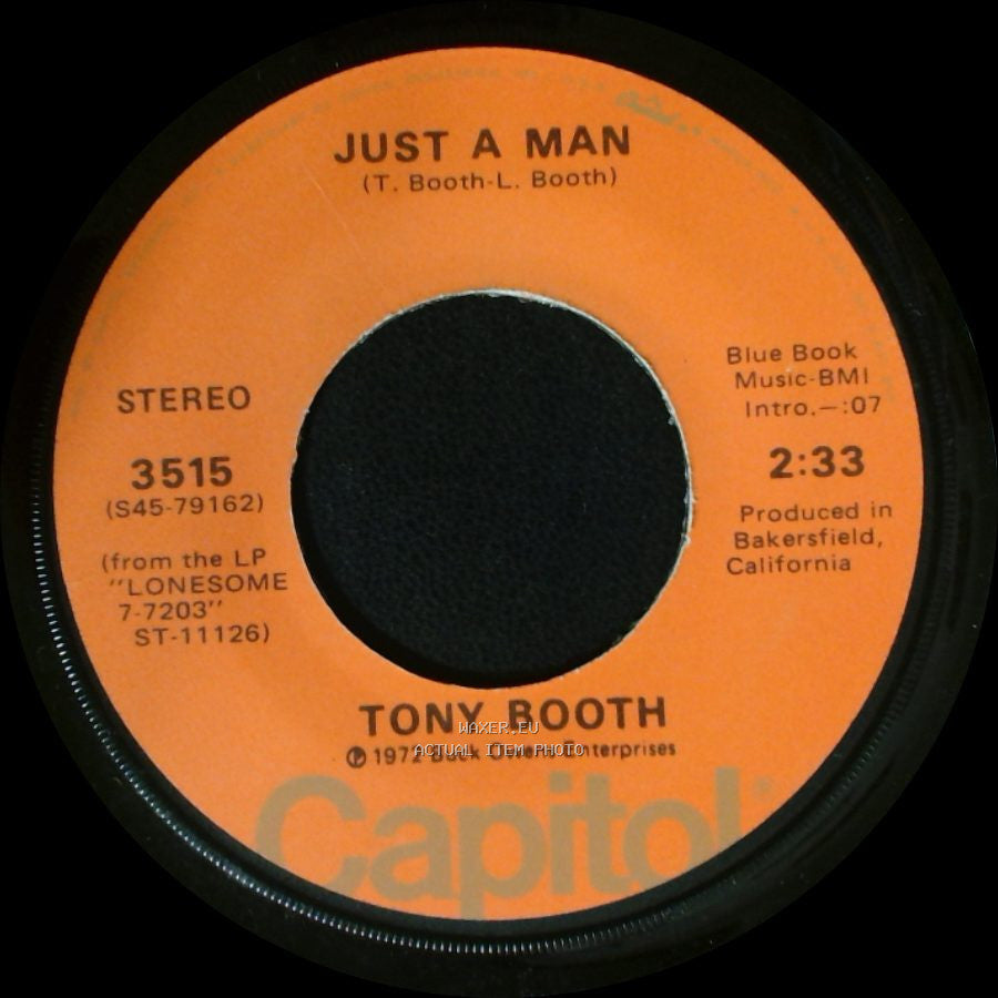 Tony Booth - When A Man Loves A Woman (The Way That I Love You) / Just A Man side B