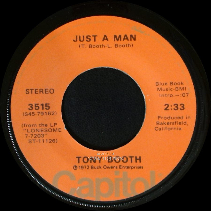 Tony Booth - When A Man Loves A Woman (The Way That I Love You) / Just A Man side B
