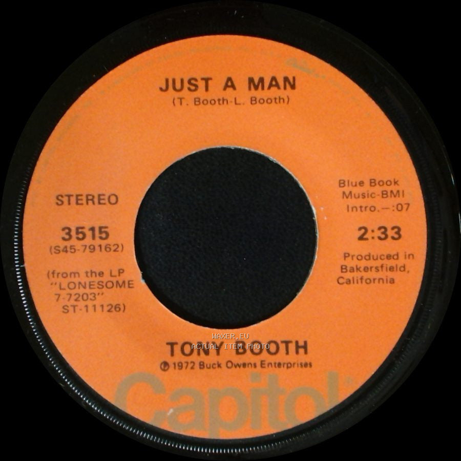 Tony Booth - When A Man Loves A Woman (The Way That I Love You) / Just A Man side A