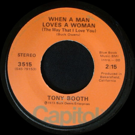 Tony Booth - When A Man Loves A Woman (The Way That I Love You) / Just A Man side B