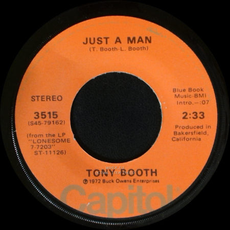 Tony Booth - When A Man Loves A Woman (The Way That I Love You) / Just A Man side B