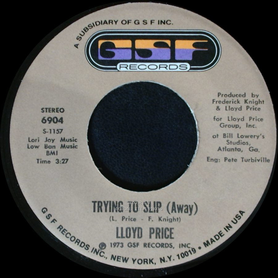 Lloyd Price - Trying To Slip (Away) / They Get Down side B