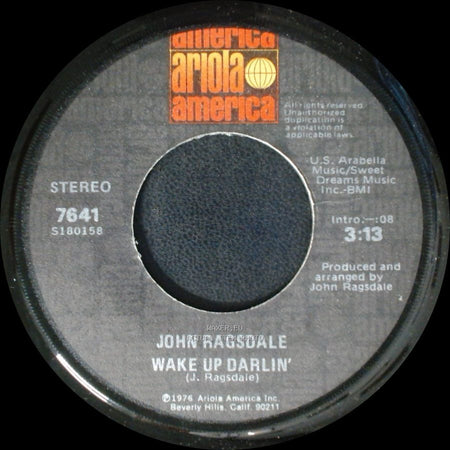 John Ragsdale - Head On Collision / Wake Up Darlin' side B