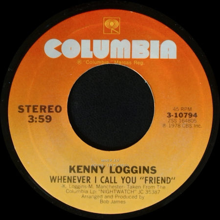 Kenny Loggins - Angelique / Whenever I Call You "Friend" side B