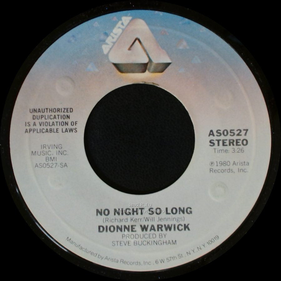 Dionne Warwick - No Night So Long / Reaching For The Sky side A