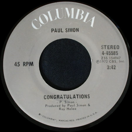 Paul Simon - Congratulations / Me And Julio Down By The Schoolyard side A