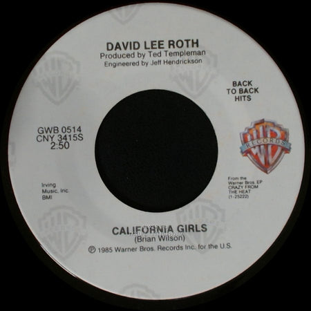 David Lee Roth - California Girls / (Medley) Just A Gigolo / I Ain't Got Nobody side A