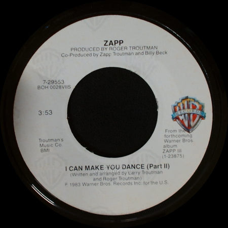 Zapp - I Can Make You Dance (Part Ii) / I Can Make You Dance (Part I) side A