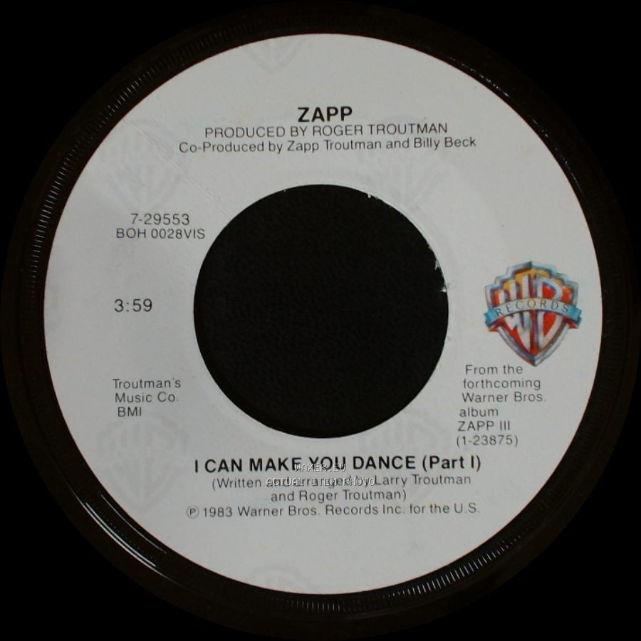 Zapp - I Can Make You Dance (Part Ii) / I Can Make You Dance (Part I) side B