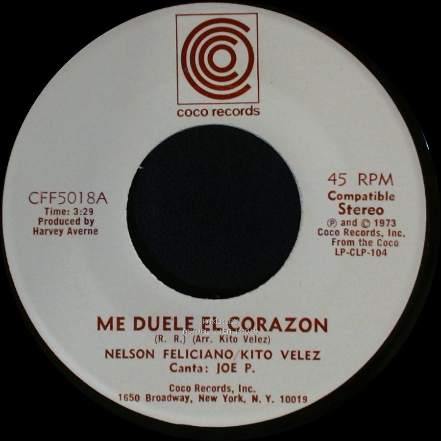 Nelson Feliciano/Kito Velez - Me Duele El Corazon / China side B