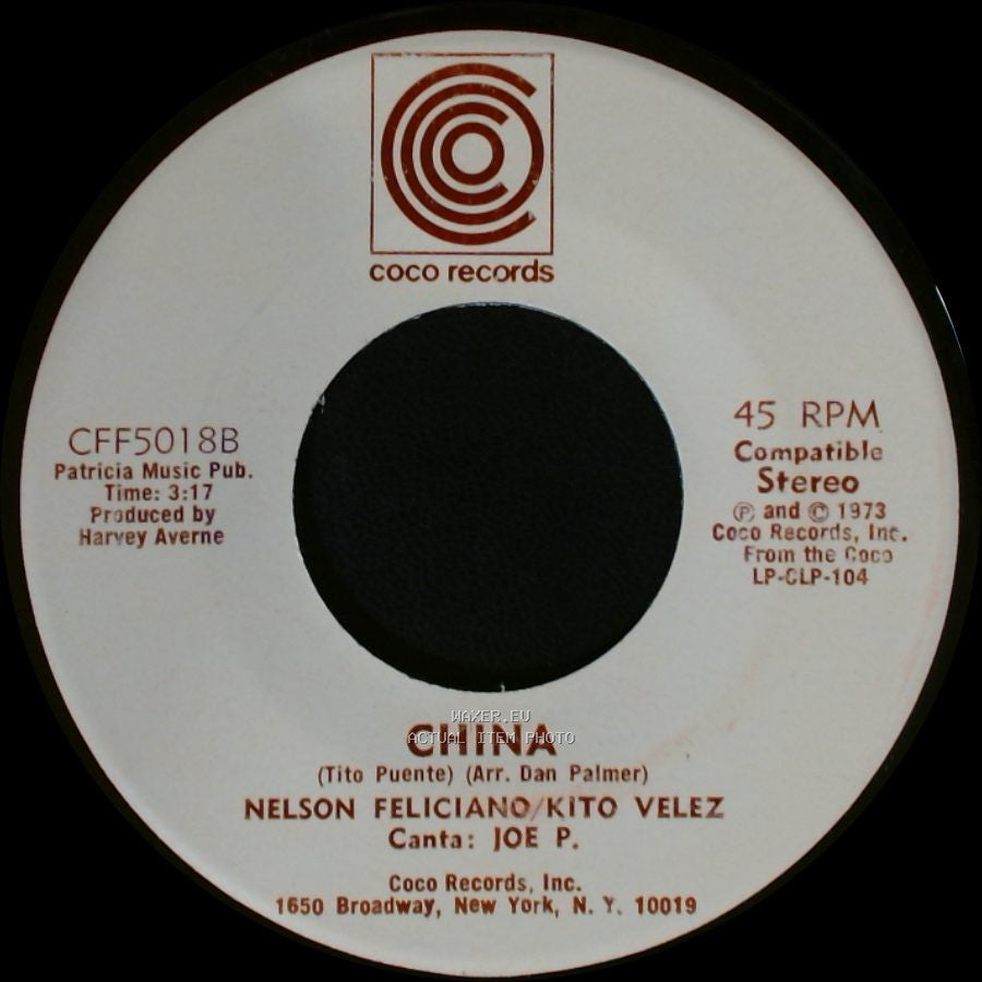 Nelson Feliciano/Kito Velez - Me Duele El Corazon / China side B